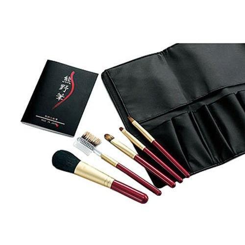 Kumano Fude "Fude no Kokoro" makeup brush set of 5 with special case eBay