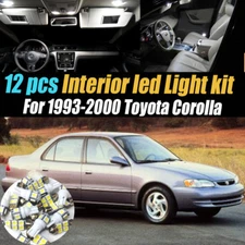 12Pc Super White Interior LED Light Bulb Kit Pack for 1993-2000 Toyota Corolla