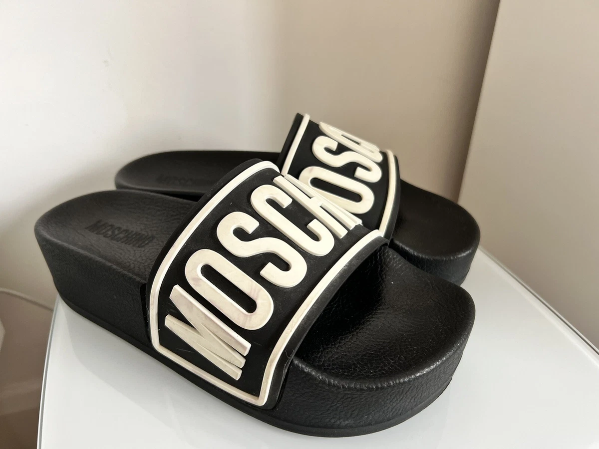 Moschino slides sales womens
