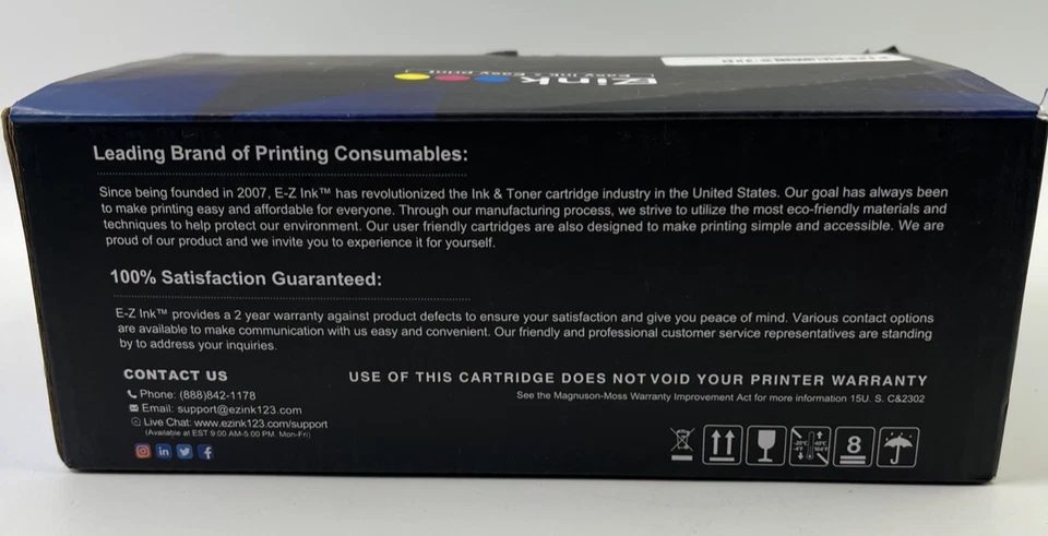 EZInk Set, 252XL Compatible Unopened 3 Black, 2 Yellow, Cyan and Magenta - Image 4 of 4