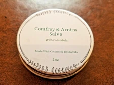 Comfrey Salve W/Calendula,  For Gentle Joint Pain Relief, Organic