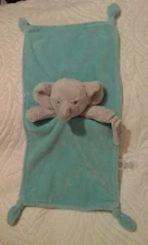 Carters security blanket rattle pacifier keeper knotted elephant  