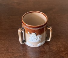 NTIQUE DOULTON LAMBETH HARVES TONEWARE 3 HANDLED TYG