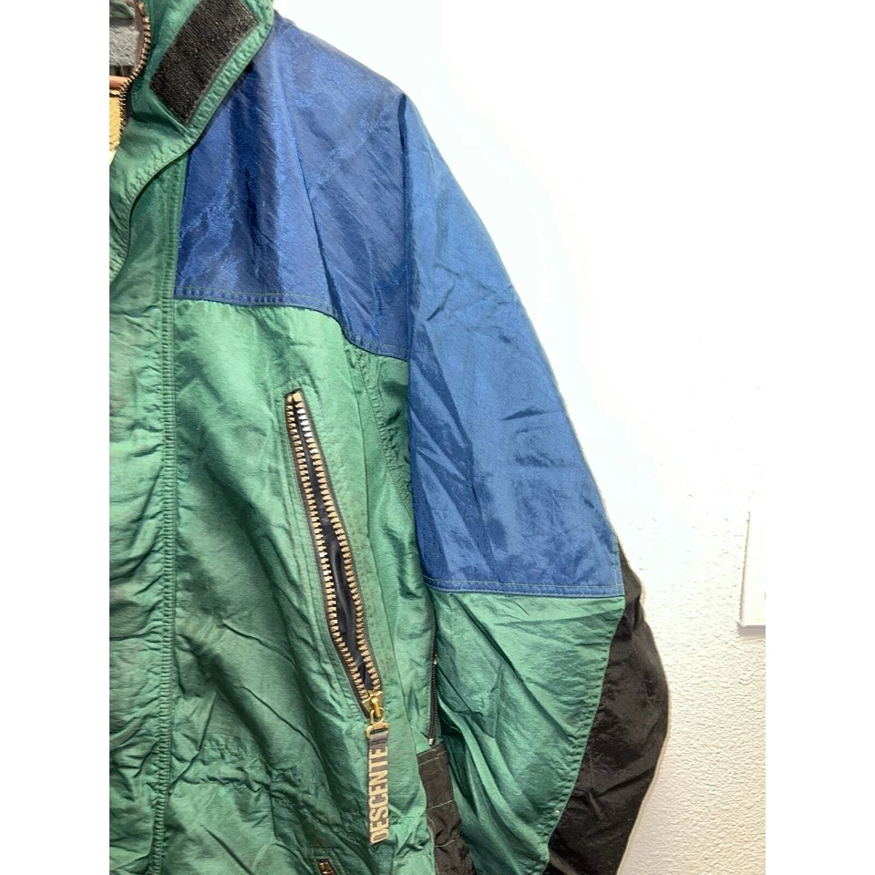 Vintage 90s Descente Technogear Ski Green Jacket Outerwear VTG 1990s 2 - Image 3 of 4
