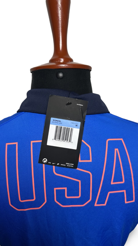 Nike Golf Team USA Golf Polo Shirt Dri Fit - Royal Blue Medium - Picture 5 of 9