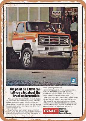 METAL SIGN - 1974 GMC Medium Duty Truck