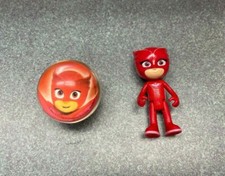 PJ Masks Owlette 3" Action Figure  Rubber Ball Red Jointed Bouncy Mask Play