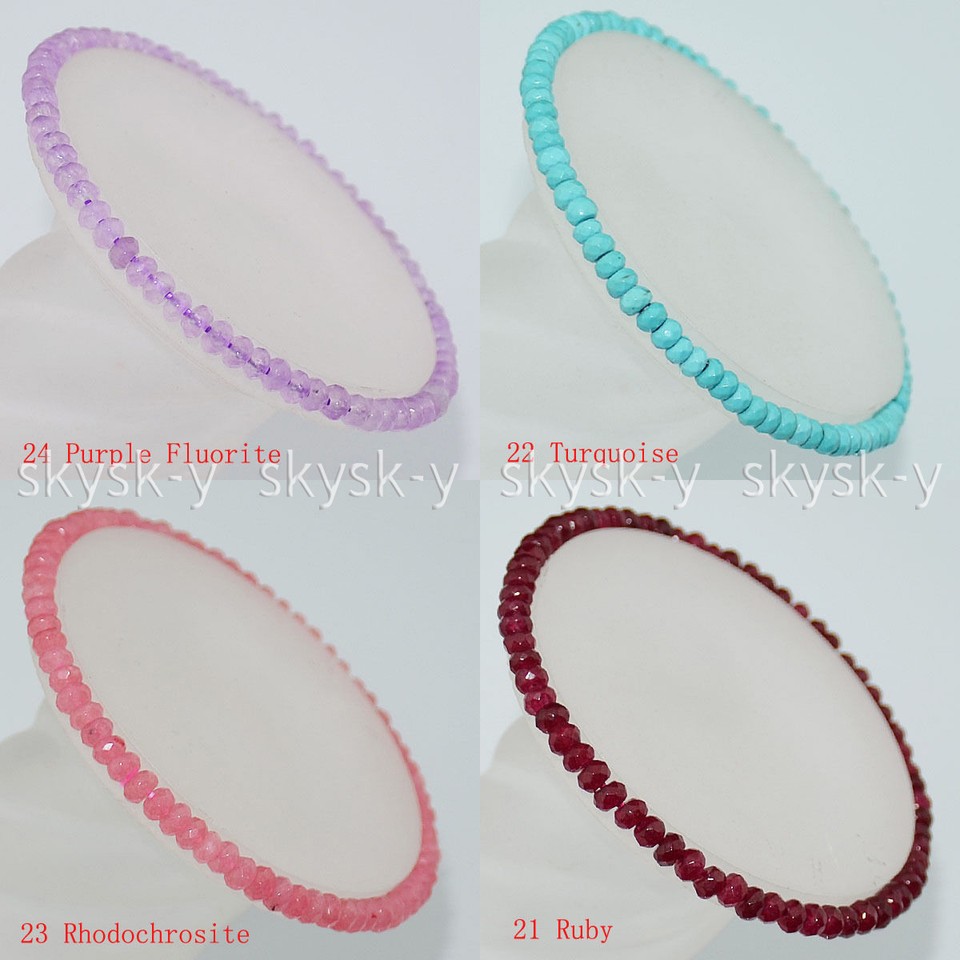 Stone Beads For Jewelry Making 2x4mm Multicolor Faceted Natural Gemstone Rondelle Beads - Wholesale Loose Beads For Jewelry Gemstone Beads For Jewelry Making - Foto 7