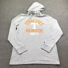 Tennessee Volunteers Hoodie Mens Large Gray NCAA Football Champion Sweatshirt