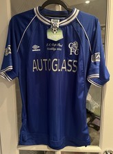 Chelsea 2000 F.A Cup Final Replica Shirt - Medium - Retro Score Draw - 25 Zola