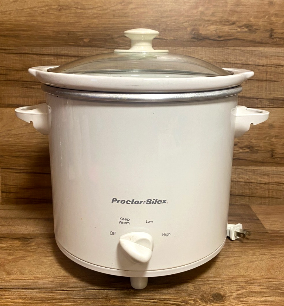 PROCTER SILEX - 4 QT. SLOW COOKER W/ REMOVABLE CROCK POT - GLASS LID #33320