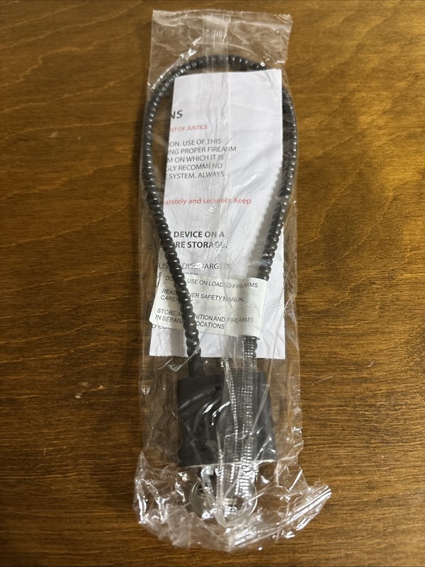 Gun Safety Cable Lock Steel Two Keys 8 Inches New Sealed Unopened Orange