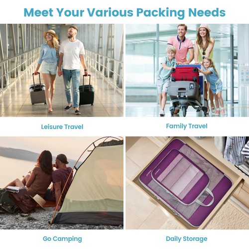 Cubos de embalaje de compresión de malla para bolsas organizadoras de equipaje que ahorran espacio de viaje - Imagen 9 de 9