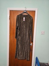 Marks &Spencer Collection Brown Sequined Full Length Evening Dress Size 18L BNWT
