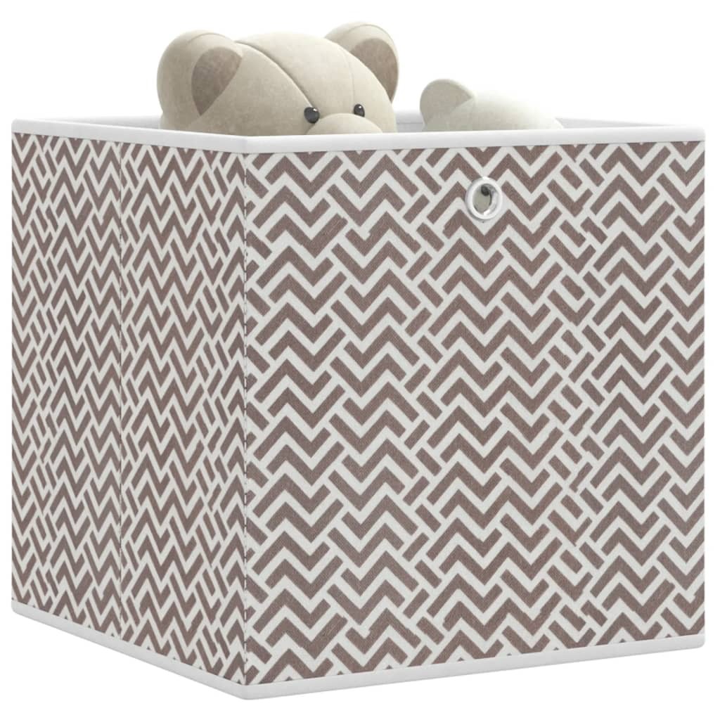 Scatole Portaoggetti 4pz Marrone 32x32x32cm TNT - Organizer Cubo