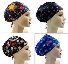 Planets Outer Space Handmade Scrub Cap DoctorTheatre Nurse Hospital Anaesthetist