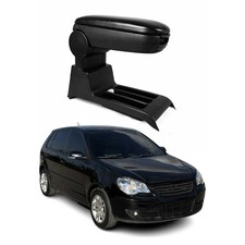 Mittelarmlehne Armlehne Mittelkonsole für VW Polo 2001-2009 PU-Leder ABS Schwarz