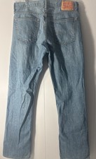 Jeans Levis 527 uomo 34x34 blu bootcut vita media lavaggio medio denim western