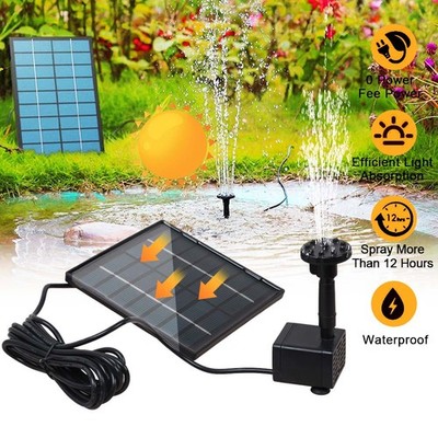 1,5W 7V Solar Springbrunnenpumpe 200L/h für Gartenteich Vogeltränke