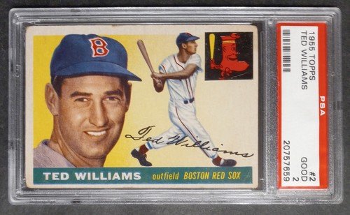 1955 Topps - #2 Ted Williams - HOF - PSA 2 GOOD