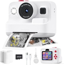 Instant Print Camera for Kids,2.4 Inch Screen Kids Instant Cameras, Christmas Bi