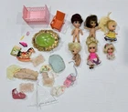 J-243 VINTAGE 1960'S MATTEL LIDDLE KIDDLE DOLLS WITH ACCESSORIES