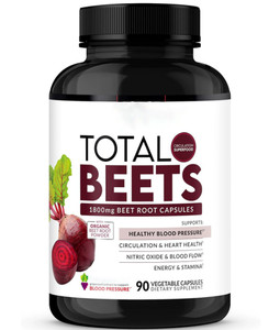 Supplément pour une pression artérielle saine 90 Capsules 1800mg Racines de betteraves TOTAL-BEETS