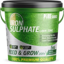Iron Sulphate Lawn Feed Tonic Grass Greener Turf Moss Killer Water Soluble - 5KG