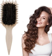 Curl Defining Brush Boar Bristle Styling for Detangling and Shaping for All Hair