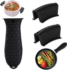 3 Pack Silicone Hot Handle Holders Cover, Assist Pan Handle Sleeve Pot,Non-Slip