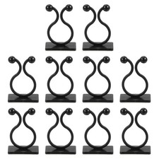 100Pcs Plant Climbing Wall Fixture Clips for Indoor Outdoor Black 16.2mm