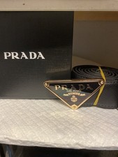 PRADA - MENS BLACK BELT -SIZE 34