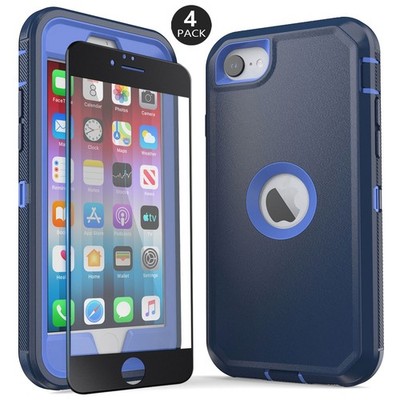 Blue For iPhone SE 3rd Gen 2022 2nd 2020 Case Shockproof Cover Screen Protector
