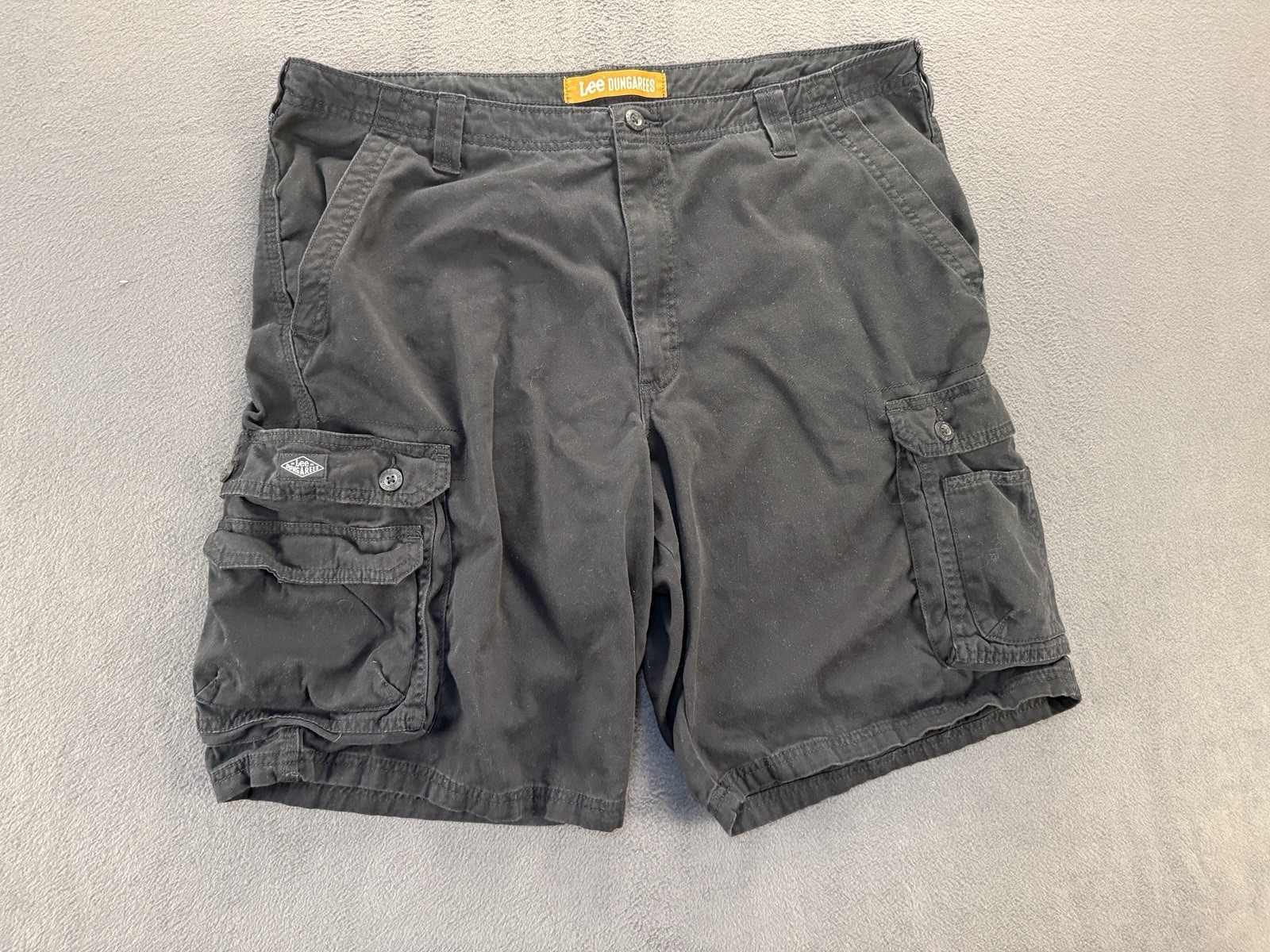 Lee Dungarees Cargo Shorts Black Multi Pocket 40