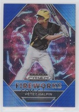 2020 Panini Prizm Draft Picks Fireworks Blue & Carolina Hyper Petey Halpin n1u