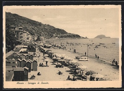Ansichtskarte Alassio, Spiaggia di Levante 