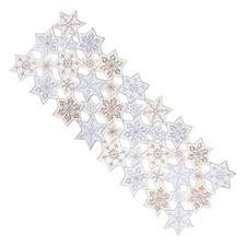 St. Nicholas Square Snowflake Cutout Holiday Table Runner 13" x 36" NEW