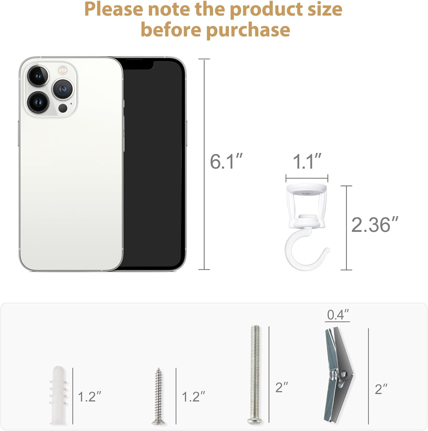 Ceiling Hooks for Hanging Plants, Heavy Duty Metal Plant Hanger for Drop Ceil...