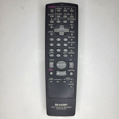 Sharp Remote Control RRMCG1236AJSB TV VCR Tested Working