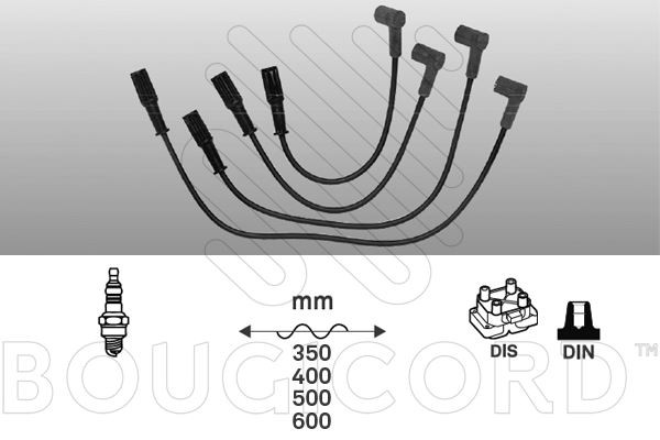 Fils de bougies en silicone isolé pour Fiat Panda 900 et 1100
