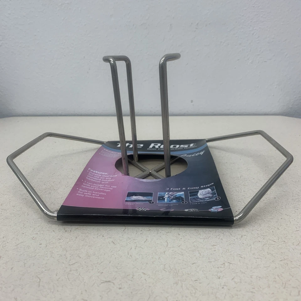 Beer Can Chicken BBQ The Roost Rack Stainless Steel Holder Grill Juicy Meat NOS - Image 2 of 4