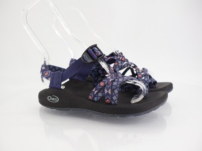 Chaco Women ZX/2 Sandal Sz 6 Outdoor Hike Black Floral Strappy Thong Adjustable