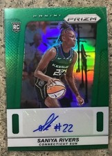 2025 Panini Prizm WNBA Saniya Rivers Green Prizm RC No.TB-SR Connecticut Suns