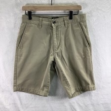 RVCA Week-End Chino Shorts Mens 30 Beige Flat Front Casual Pockets Summer