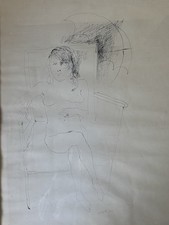 Ugo Attardi (1923–2006) – Figura femminile seduta, 1964, Inchiostro su carta