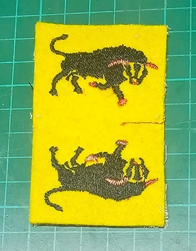 WW2 British 11th Armoured Brigade Sleeve Patch Pair. Genuine Ex-War Stock BB-375