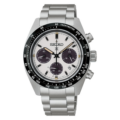 New seiko Prospex SPEEDTIMER Stainless Steel White Dial Men's Watch SSC961