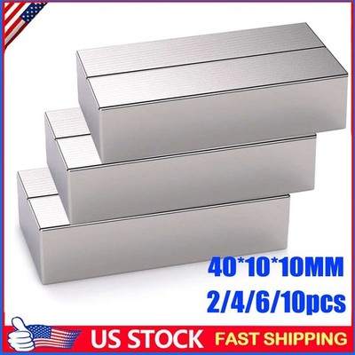 LOT Big Magnet Super Strong Block Fridge Magnets Rare Earth Neodymium 40*10*10mm