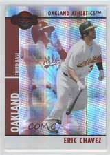 2008 Topps Co-Signers Hyper Plaid Red 69/100 Eric Chavez #088 b9e