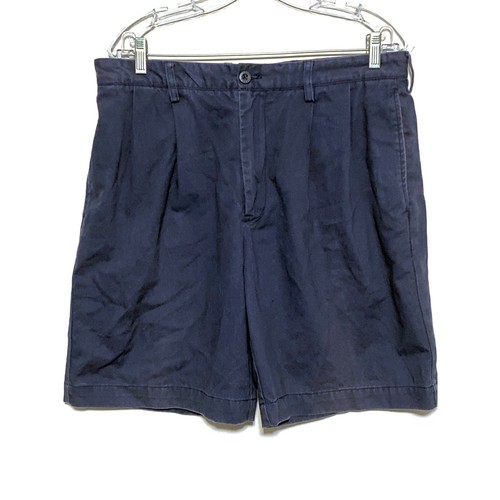 Izod Shorts Chino Khkis Blue Pleated Front Mens 34 Cotton - Picture 1 of 10